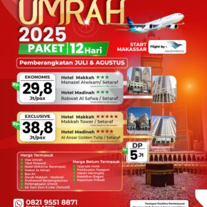 UMROH 2025 (EKONOMIS & EXCLUSIVE) 12 Hari