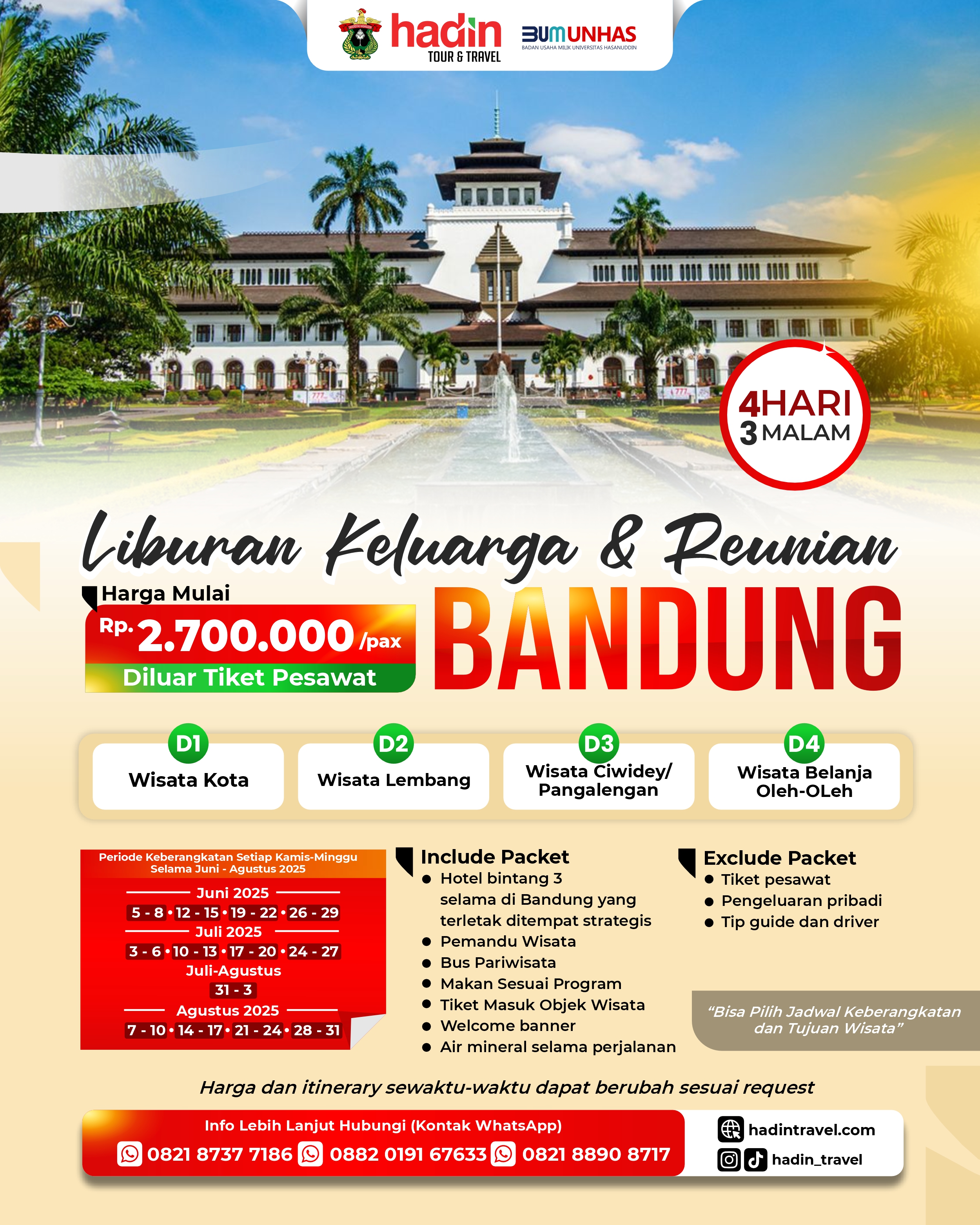 Liburan Keluarga & Reunian di BANDUNG