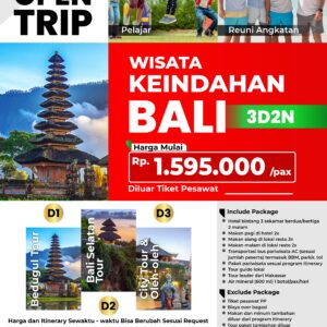 Spesial Liburan [WISATA KEINDAHAN BALI] 3H 2M