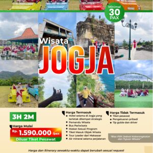 PAKET WISATA JOGJA (3H 2M)