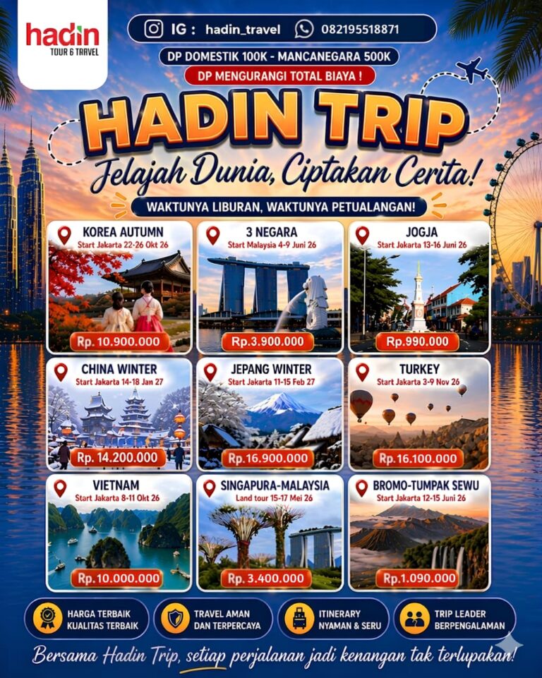 HADIN OPEN TRIP (DOMESTIK-INTERNASIONAL)