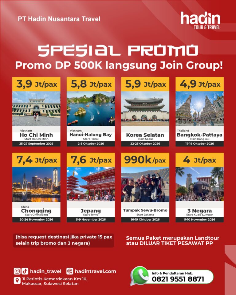 SPESIAL PROMO HADIN TRAVEL