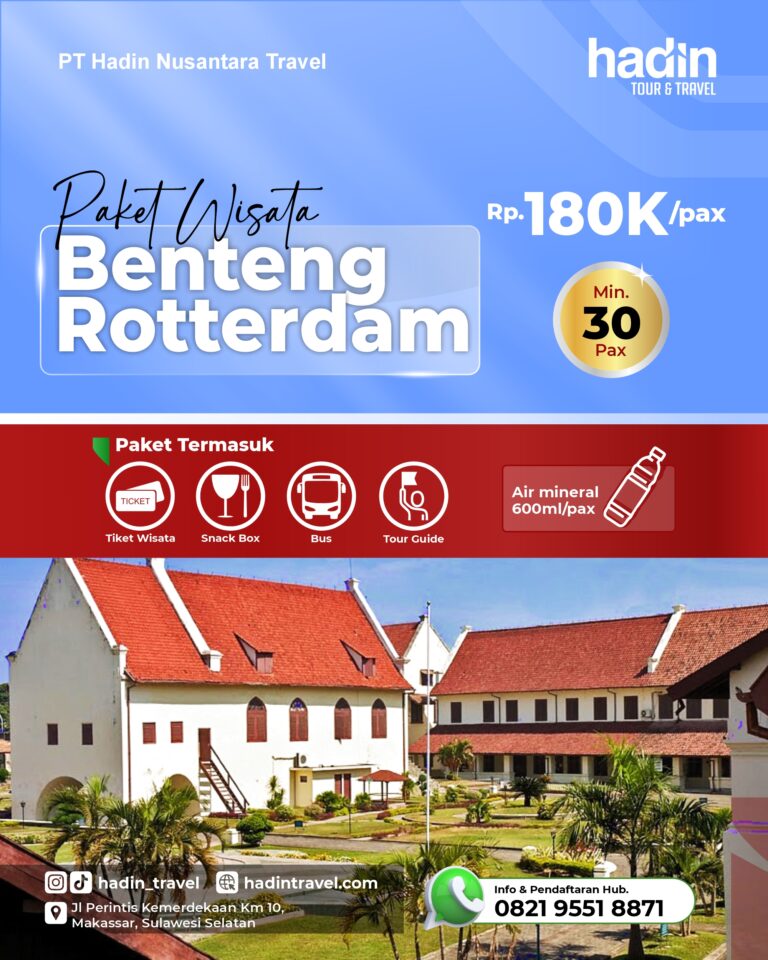 Paket Wisata BENTENG ROTTERDAM | Min 30 pax | Makassar